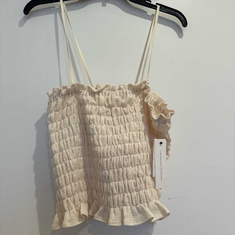 Treasure & Bond Cream Textured Tank